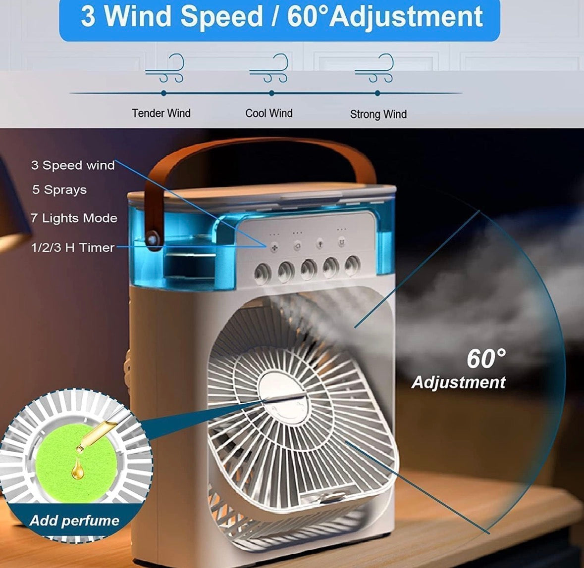 Mini air cooler fan